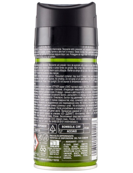 Malizia Uomo Deodorante Spray - 150ml - Vetyver